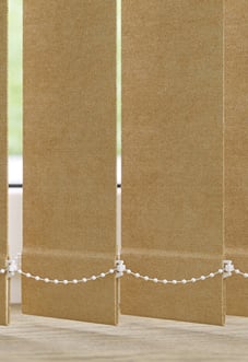 Flori Faux Suede (Blackout), Sunstone - Vertical Blind Slats